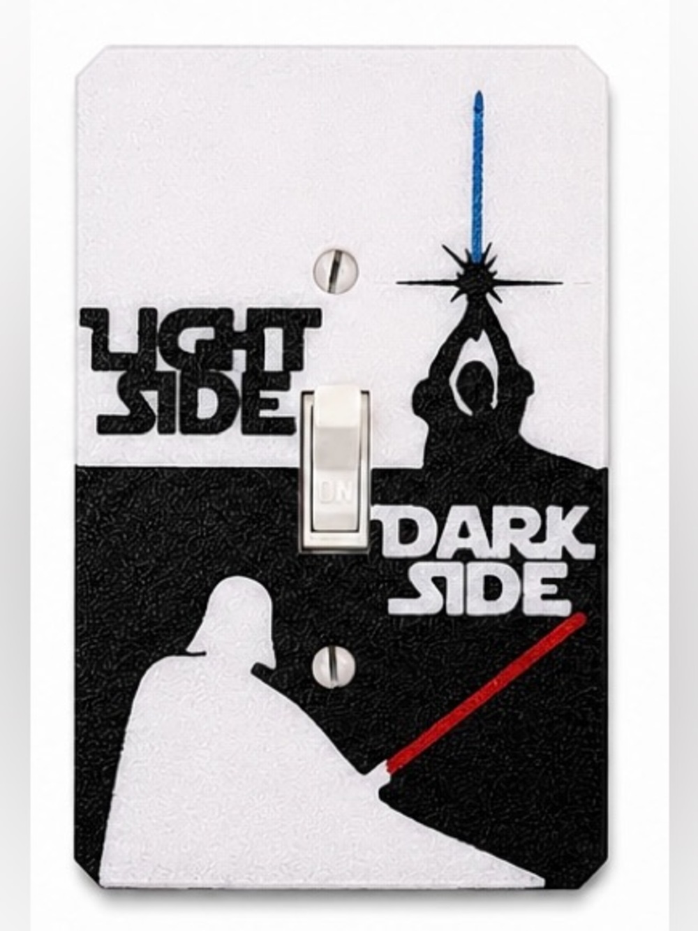 2/$25 3D Printed Light Side Dark Side Light Switch Cover Wall Plate STAR WARS